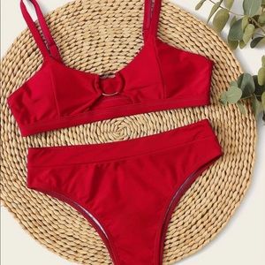 Red Bikini With Gold Ring